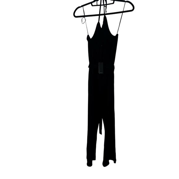 Monrow Women's Super Soft Halter Neck Jumpsuit Black Size Medium NWT - Picture 9 of 12